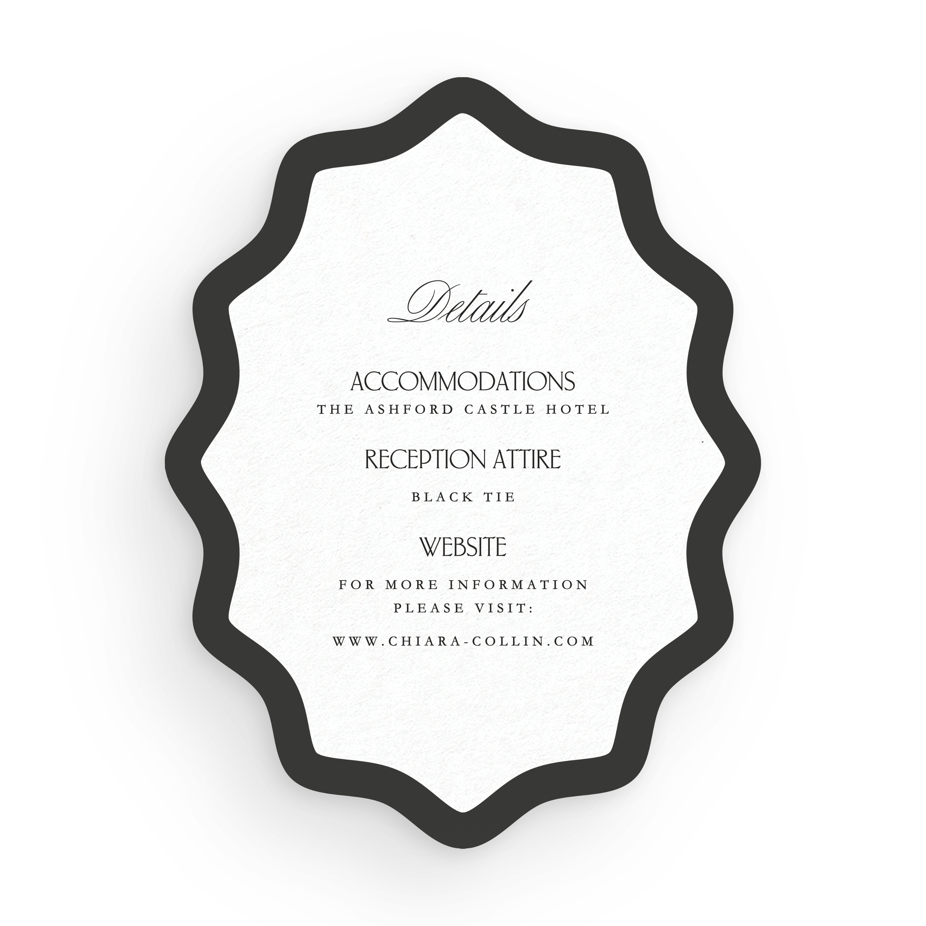 Wavy Oval Details Card