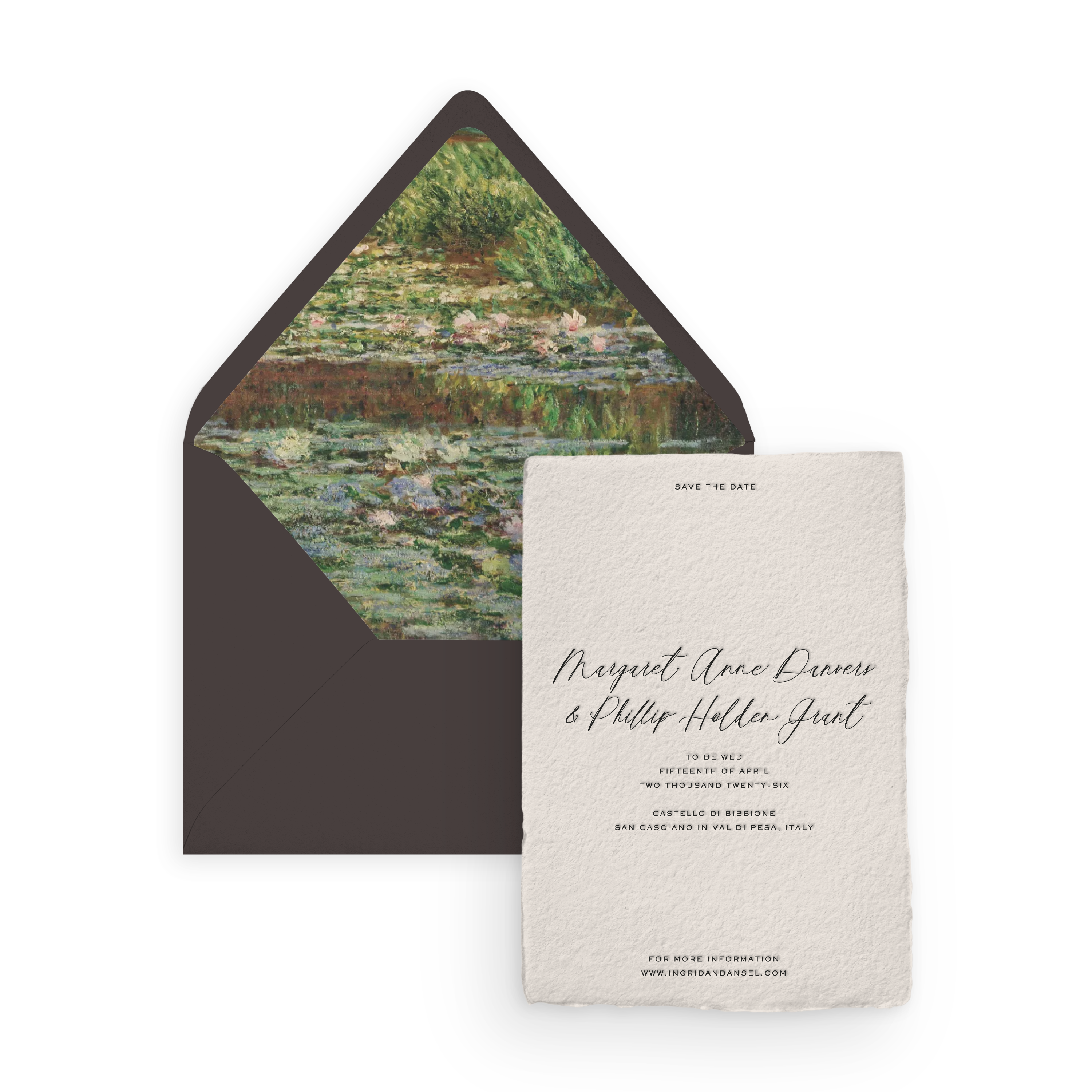 Handmade Save-the-Date Card/Envelope