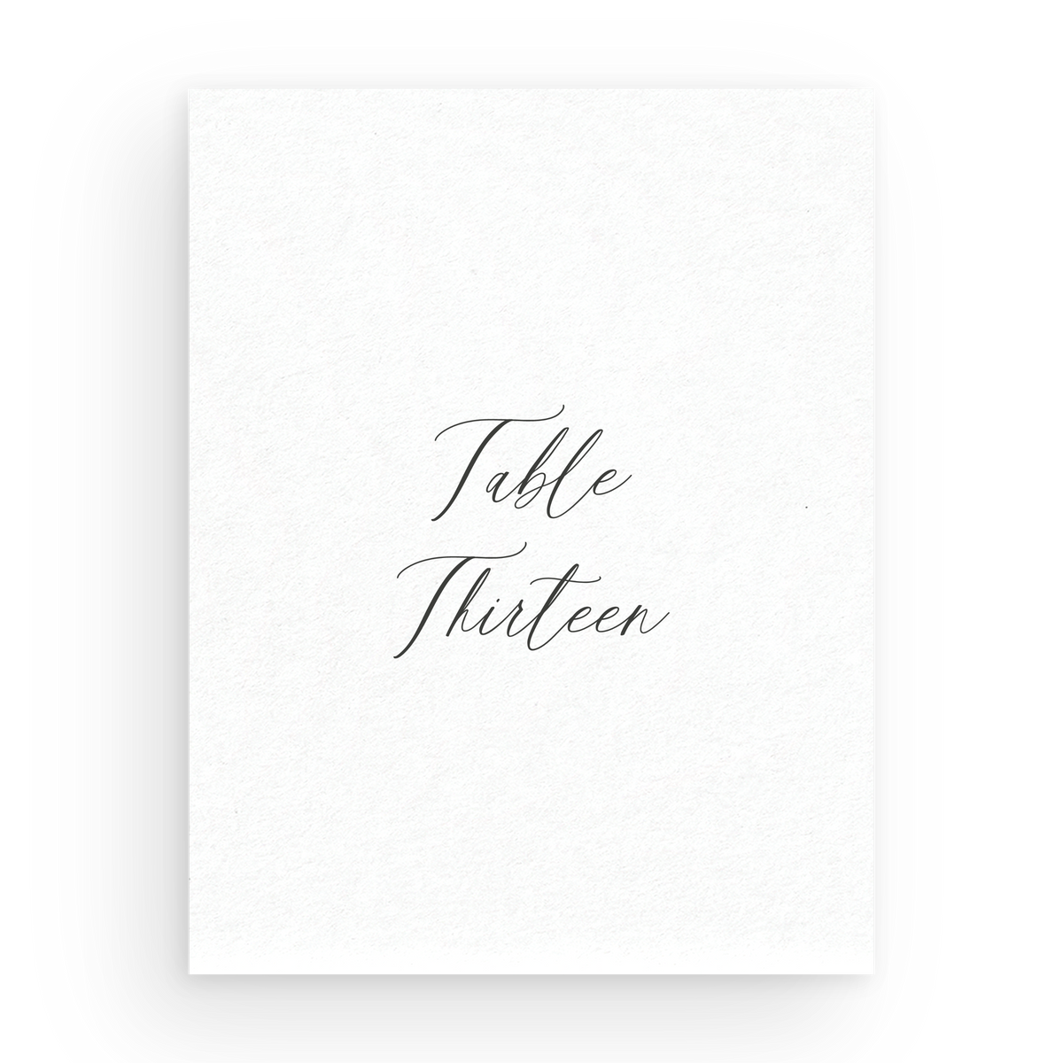 Table Numbers
