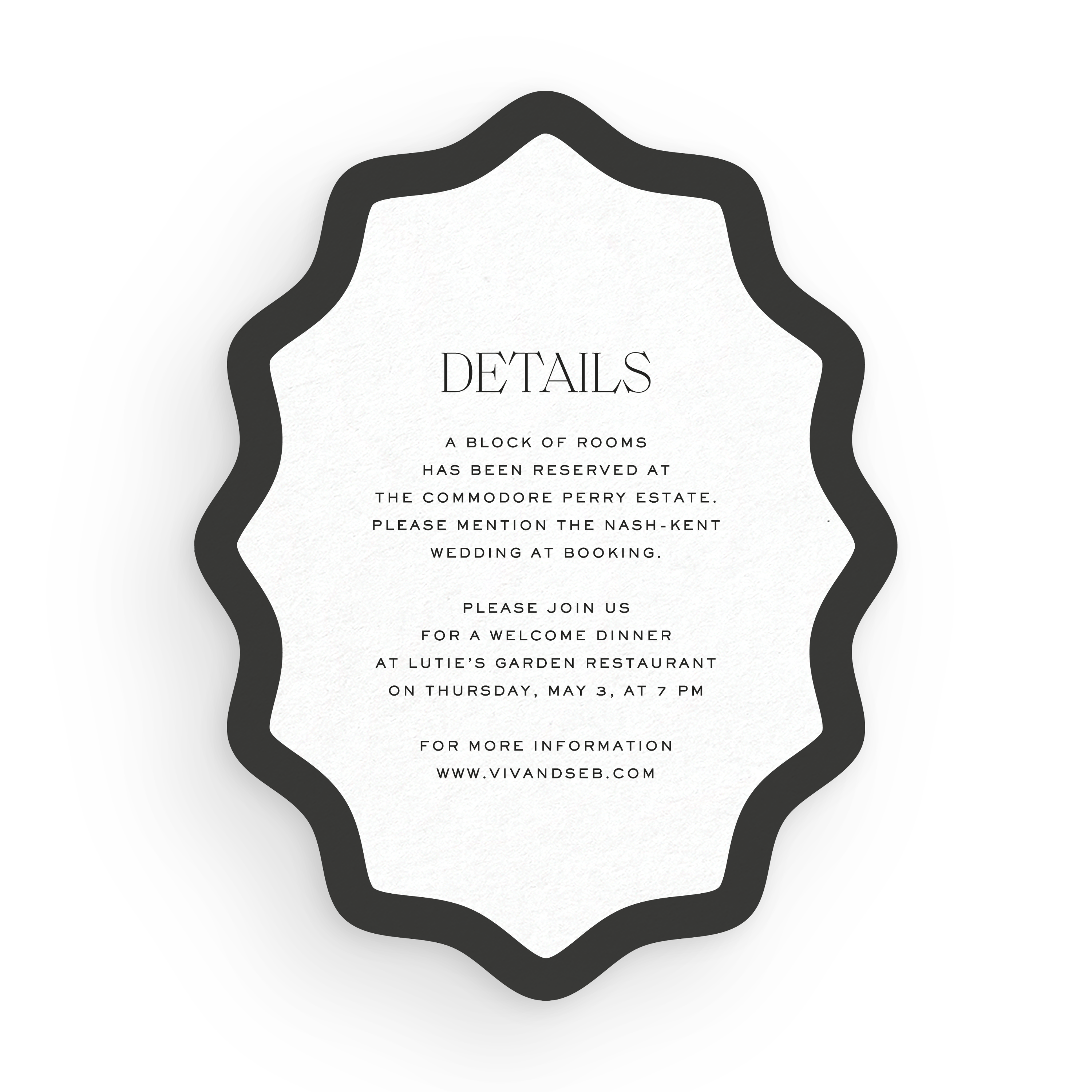 Wavy Oval Details Card