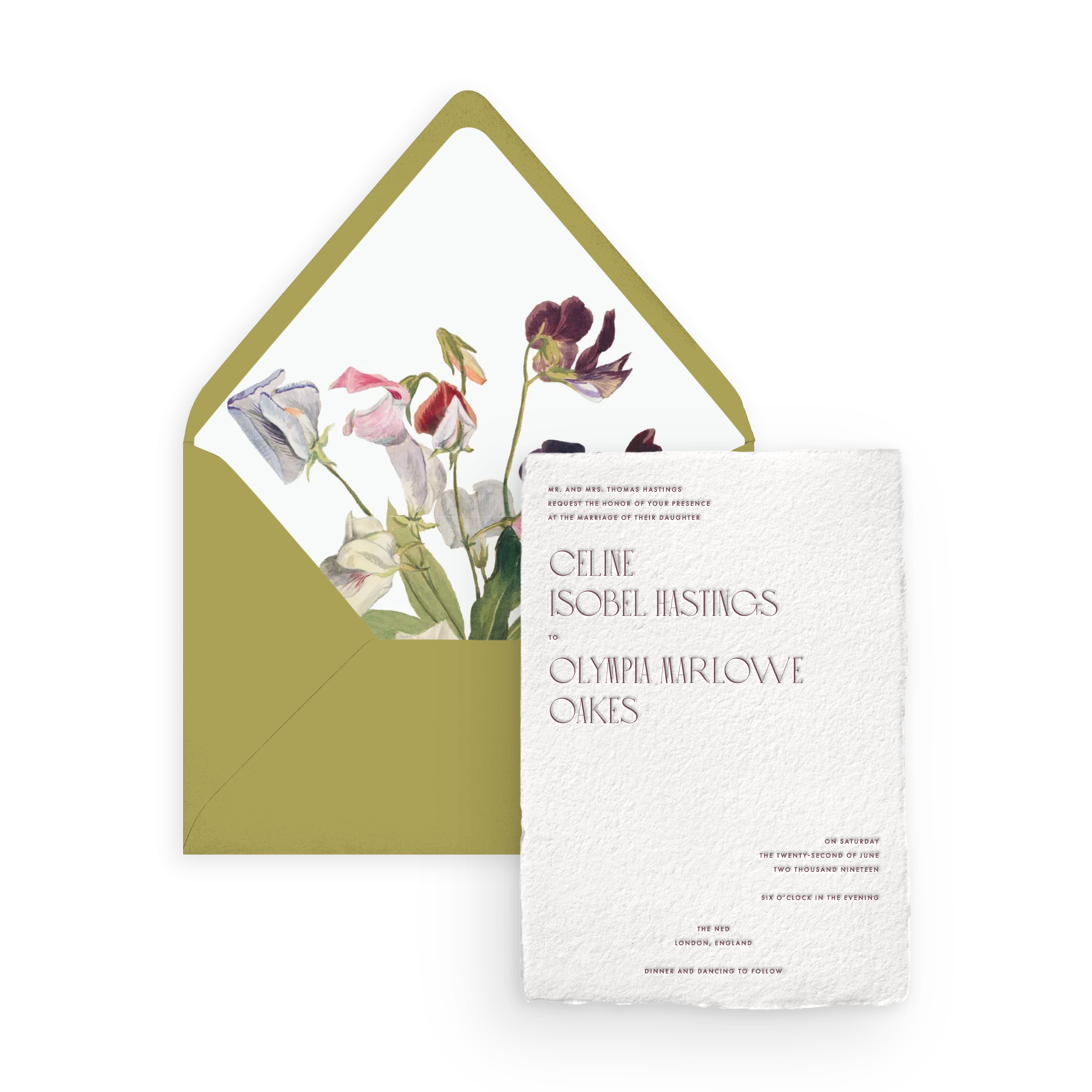 Handmade Invitation Card/Envelope