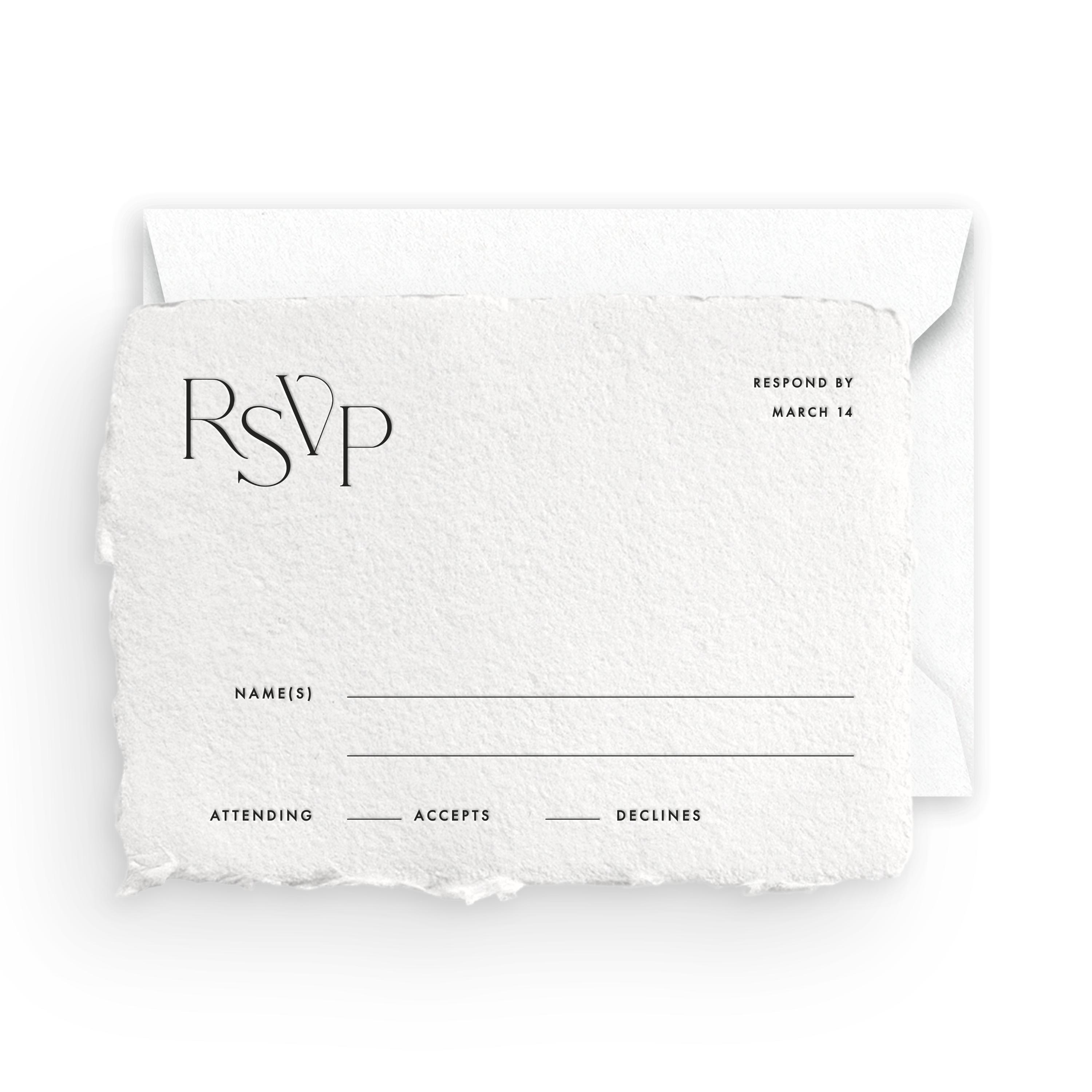 Handmade Mail-in Response Card/Envelope