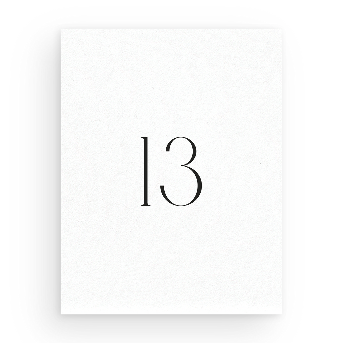 Table Numbers