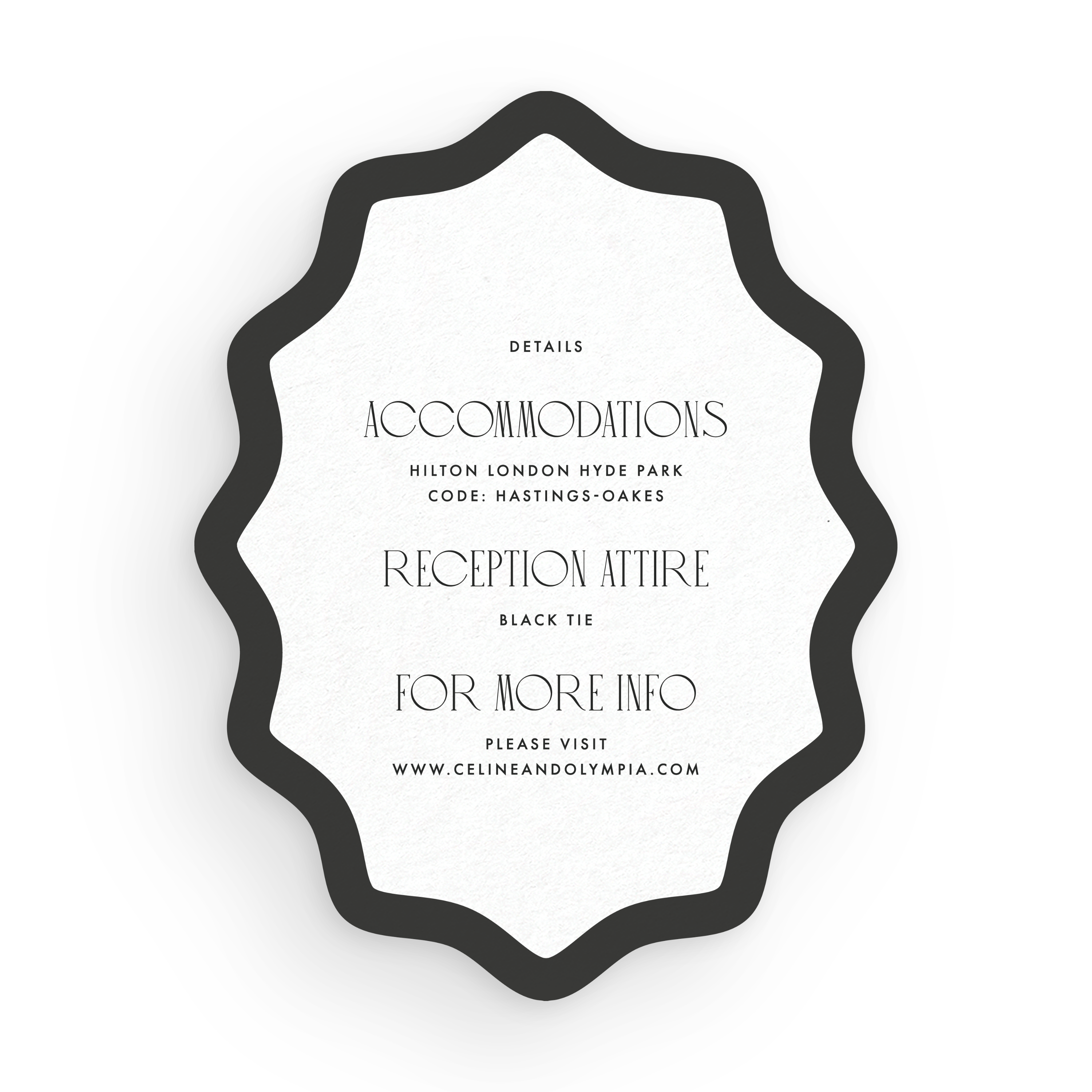 Wavy Oval Details Card