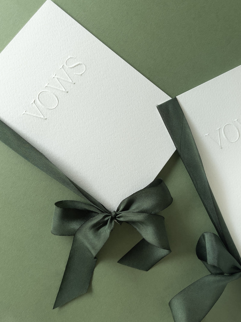 Pre-Order Modern Embossed Vow Book Set