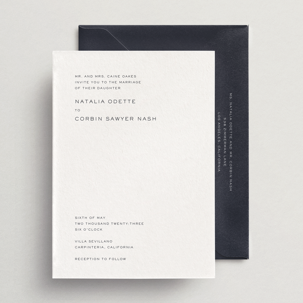 Invitation Card/Envelope - Modena Collection