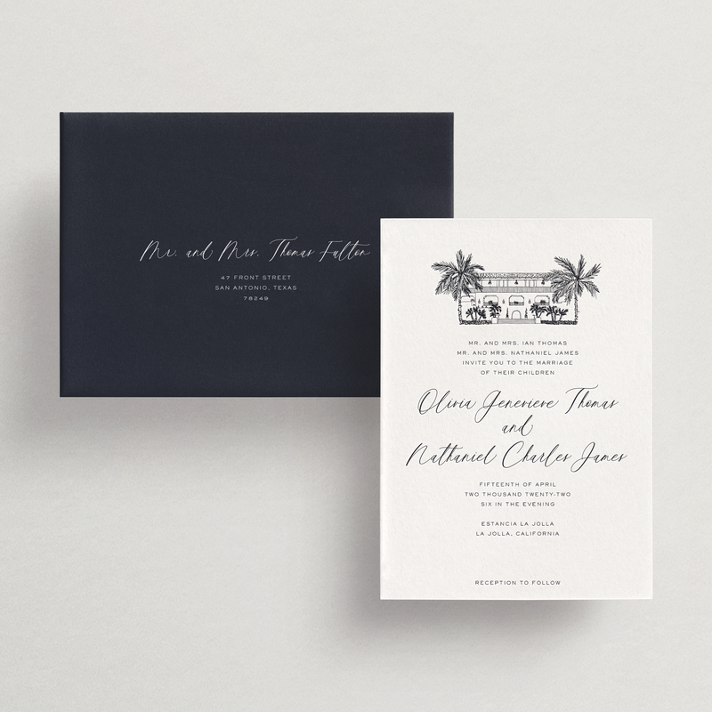 Invitation Card/Envelope - Custom Venue Illustration
