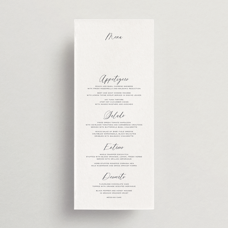 Menu Card