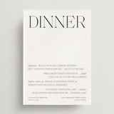 RUSH ORDER Menu Card - Lucca Collection