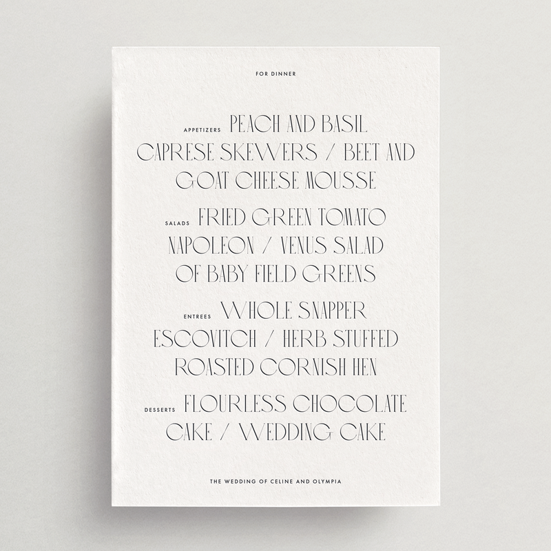 Menu Card