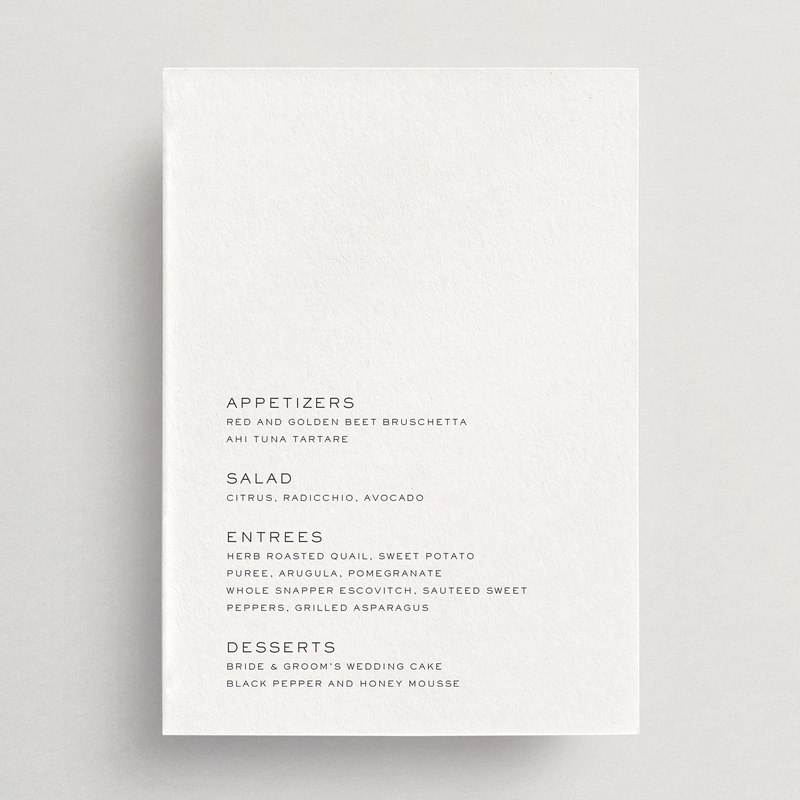 Menu Card