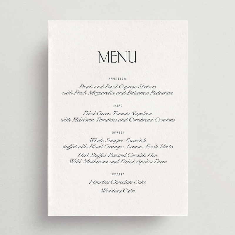 Menu Card
