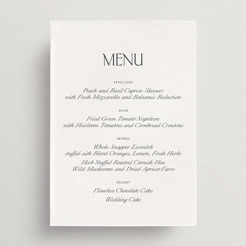 Menu Card - Napoli Collection