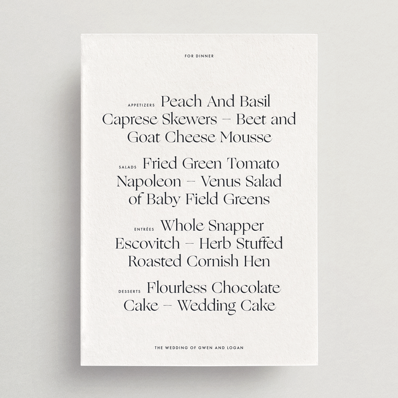 Menu Card