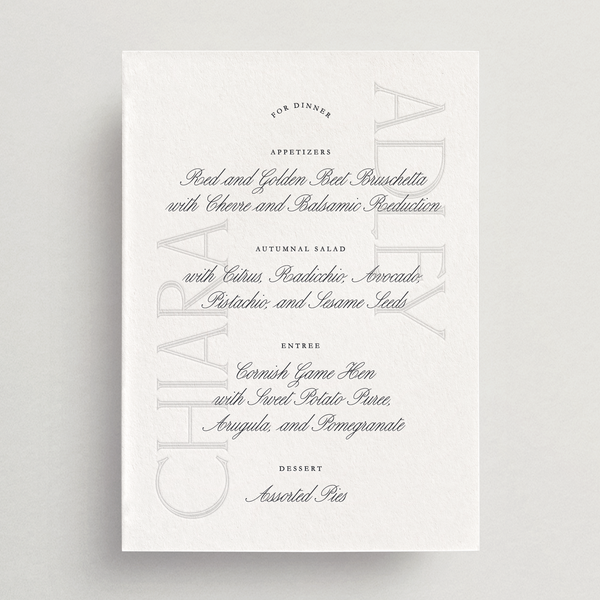 Menu/Place Card - Roma Collection