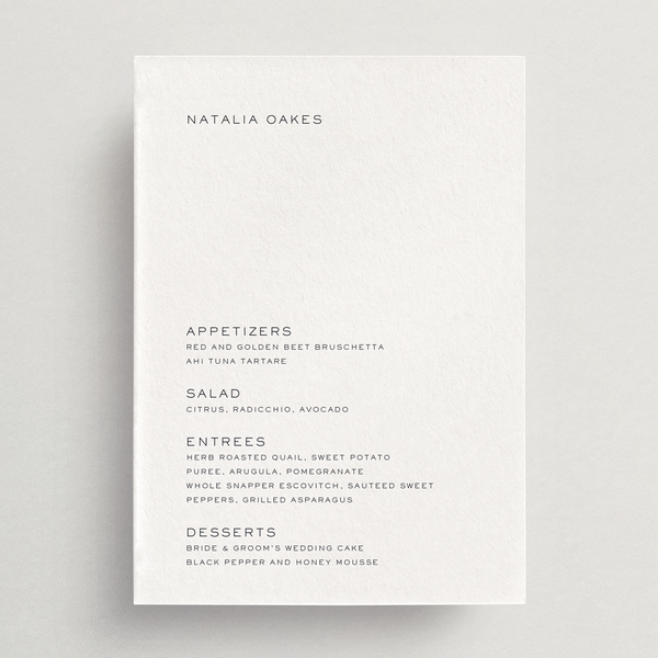 Menu/Place Card - Modena Collection