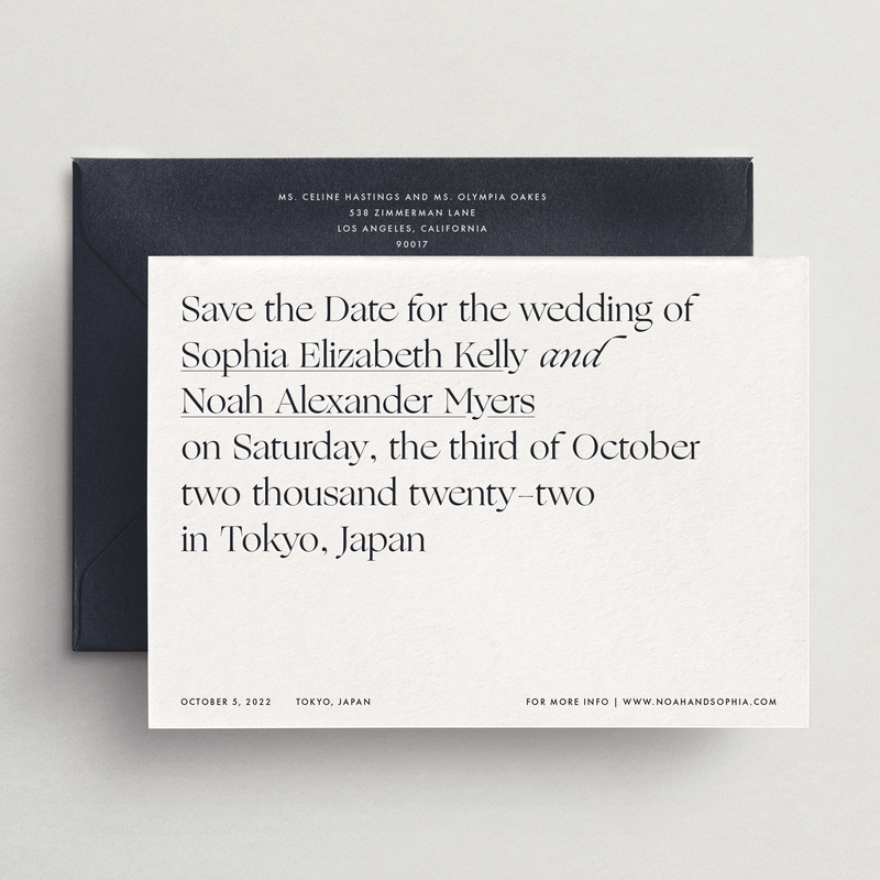 Save-the-Date Card/Envelope