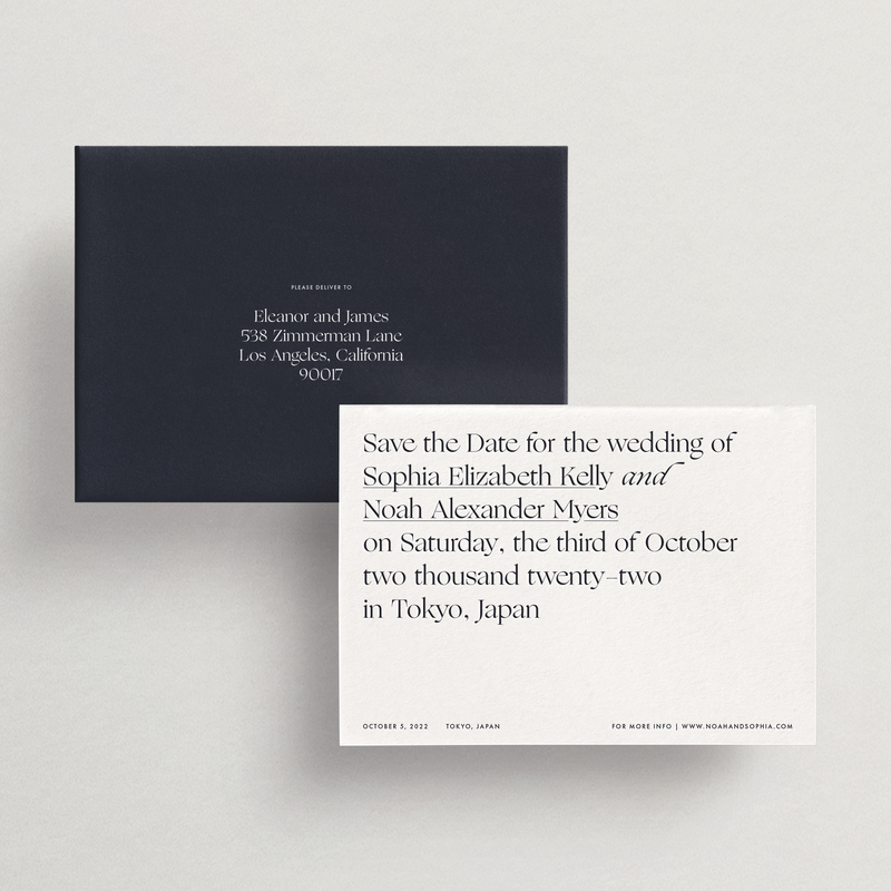 Save-the-Date Card/Envelope - Capri Collection