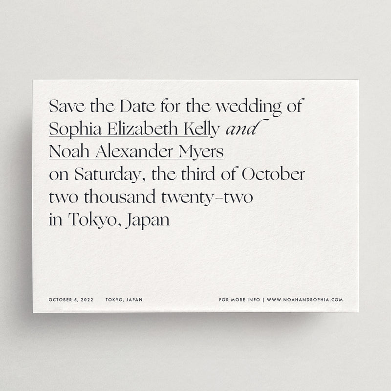 Save-the-Date Card/Envelope - Capri Collection
