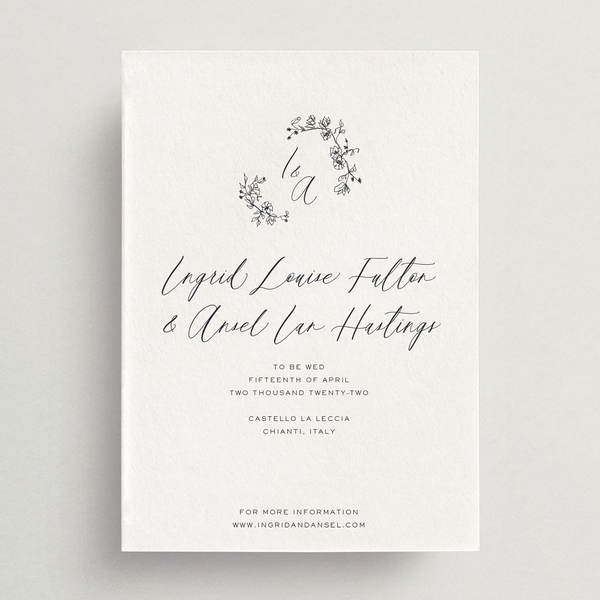 Save-the-Date Card/Envelope - Choice of Monogram