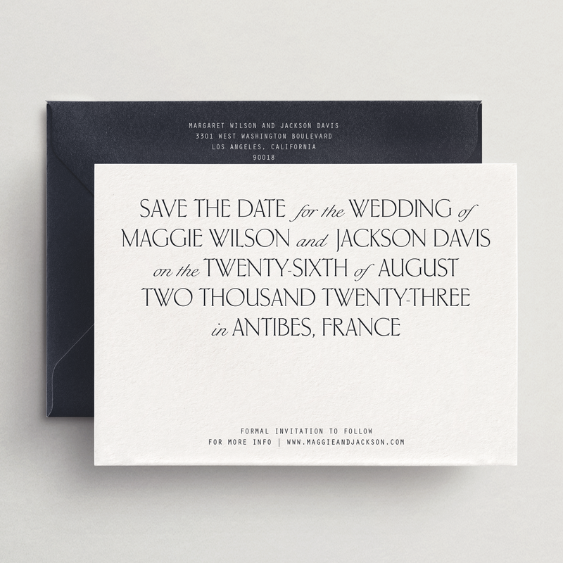 Save-the-Date Card/Envelope
