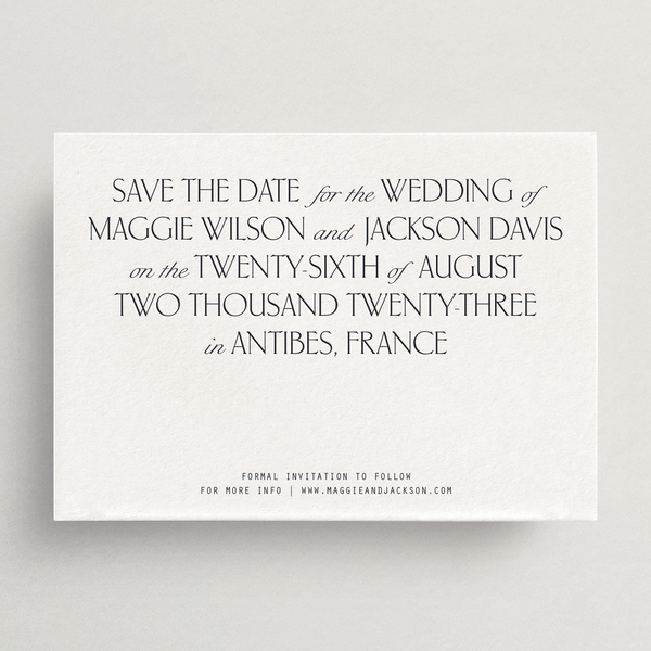 Save-the-Date Card/Envelope - Napoli Collection