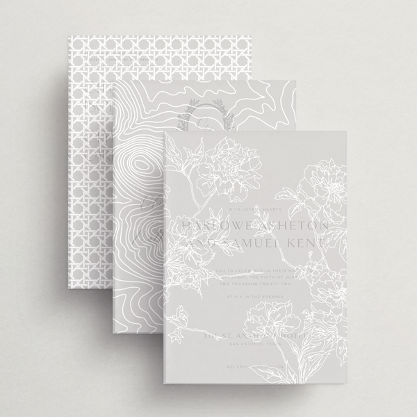 White Ink Patterned Vellum Wraps