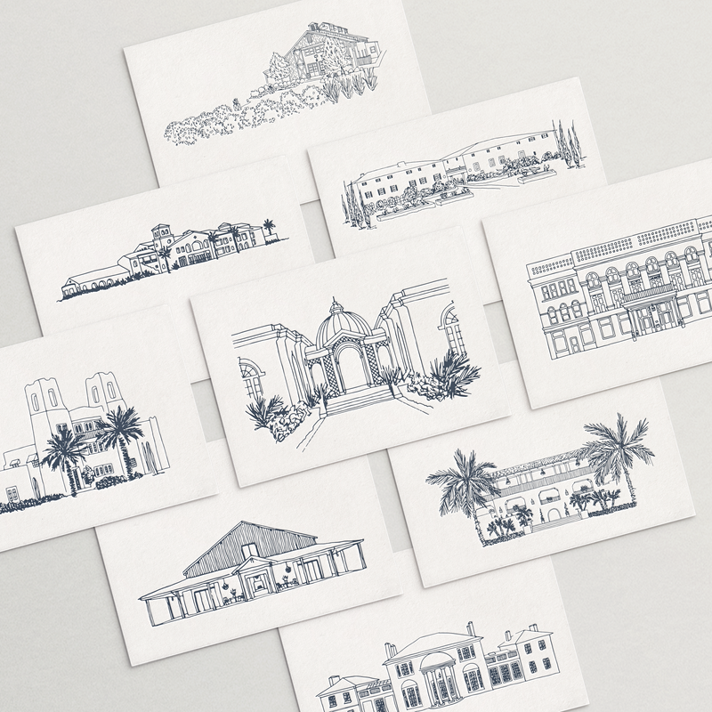 Invitation Card/Envelope - Custom Venue Illustration